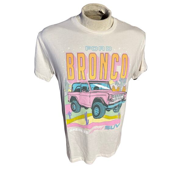 Ford Tops - Ford Bronco T-Shirt XL White Graphic Tee Official Licensed Retro Off Road SUV